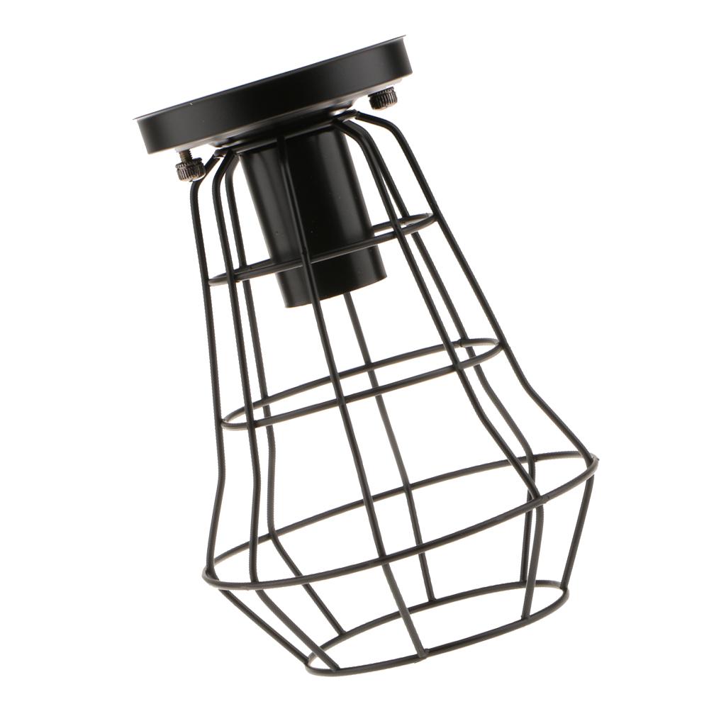 Edison Iron Vintage Hanging Ceiling Light Fitting Lamp Bulb Cage Cafe Lampshade