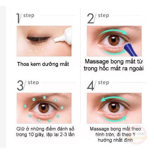Máy Massage Mắt, Cây Lăn Vùng Da Quanh Mắt 12cm x 2-3cm