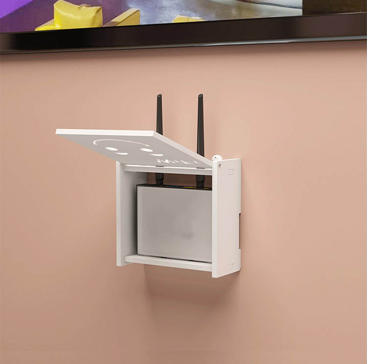 KỆ TỦ wifi giá treo router đầu thu ốp tường KX30 bằng ván PVC màu trắng phong cách hiện đại sang trọng ĐẦY DỦ PHỤ KIỆN TREO