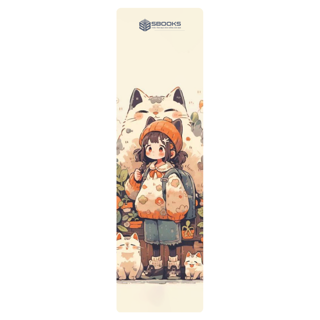 5 Cái Bookmark Kẹp Sách, Dấu Trang Hoạ Tiết Bé Và Mèo  - SBOOKS