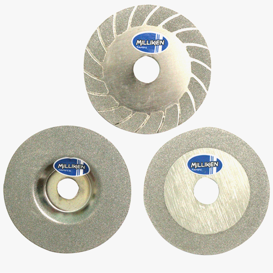 Bộ 3 Đĩa Cắt, Đá Mài Kim Cương Bạc 100mm Milliken Tampe NL-3019