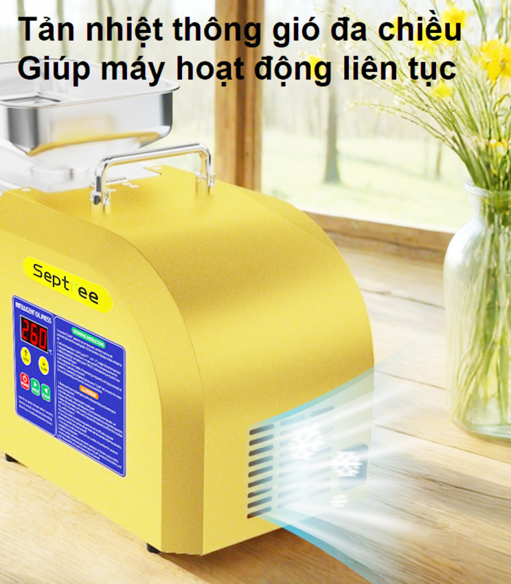 Máy ép dầu ăn thực vật, dùng trong gia đình thương hiệu Mỹ cao cấp Septree Z6 - Công suất 1250W - Hàng Chính Hãng (BH 1 NĂM)