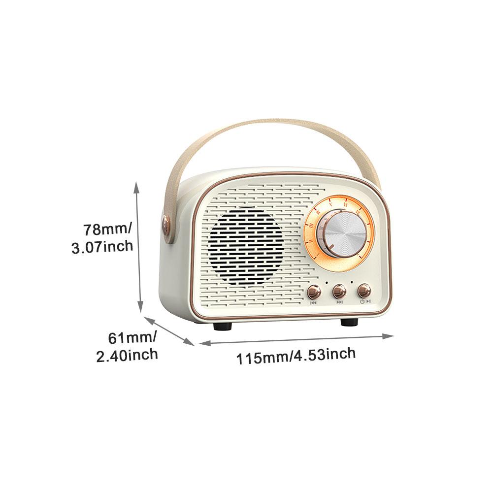 Cổ điển thời trang cũ retro bluetooth 5.0 loa máy nghe nhạc không dây di động di động loa cổ điển cổ điển âm thanh âm thanh nổi trang trí Color: Pink