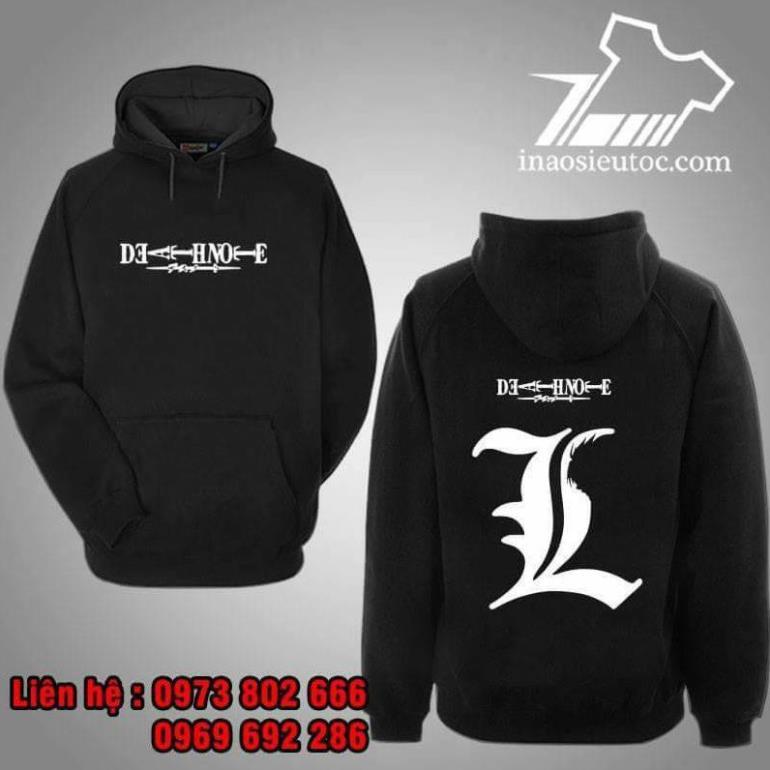 HOODIE DEATHNOTE cực HOT khuyến mại khủng giá rẻ dẹp /uy tin chất lượng