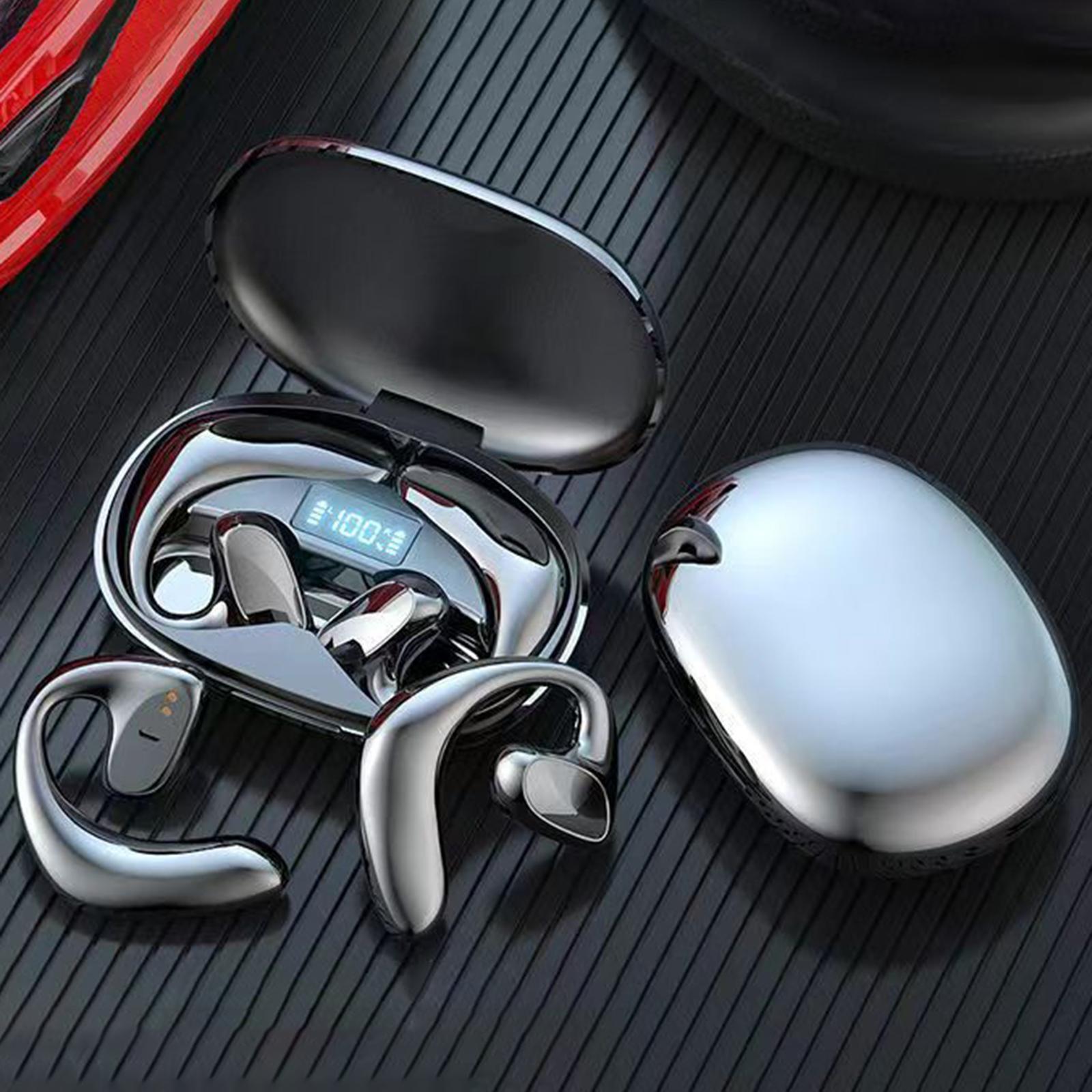 Air Conduction Bluetooth Headphones Wireless Headset Over Ear for Workout Black