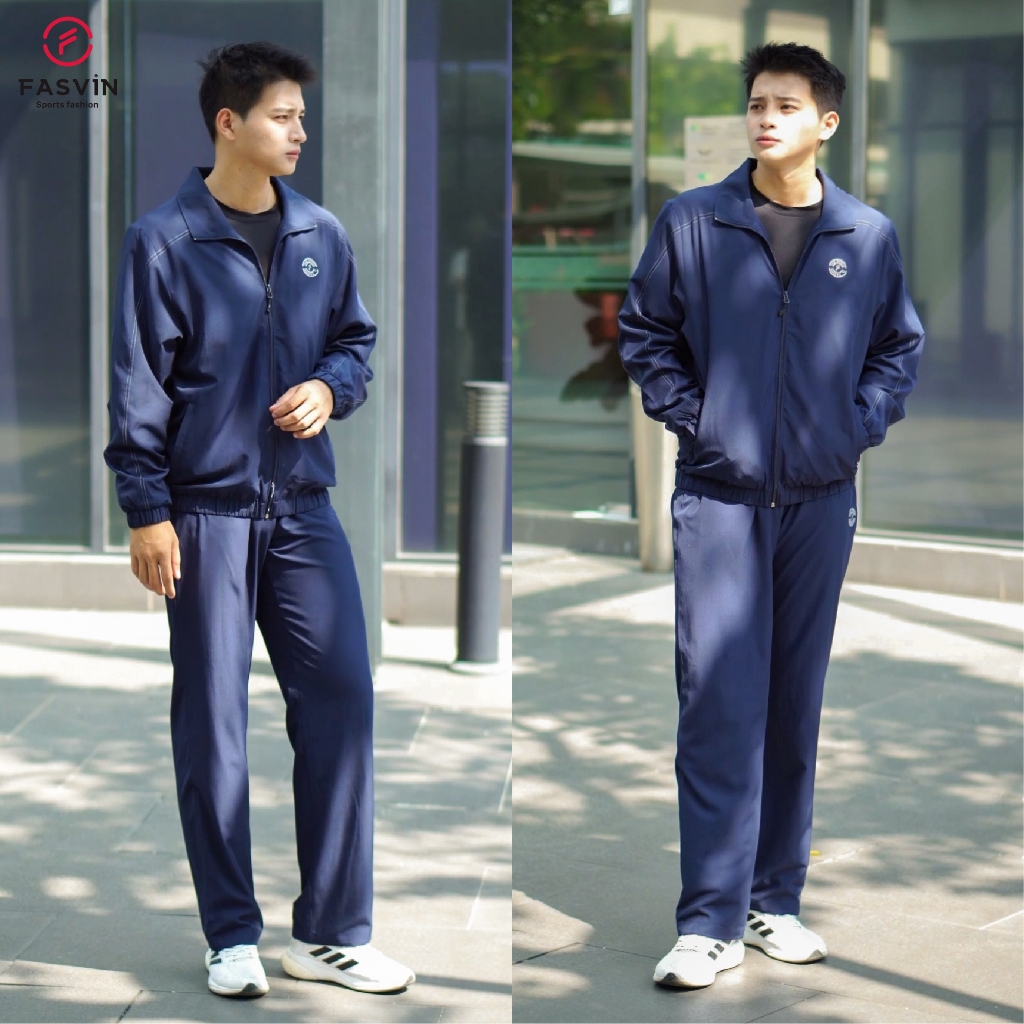 Bộ Quần Áo Gió Nam Thể Thao Fasvin BC25676.HN Chất Vải Gió Chun 02 Lớp Lót Vải Thun Mềm Mại Ấm Áp