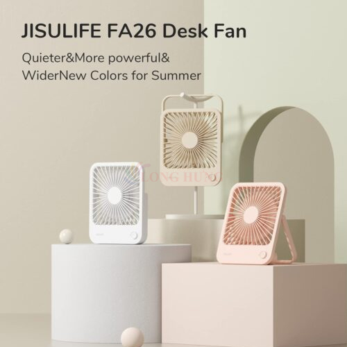 Quạt mini tích điện để bàn Jisulife Table Fan Life1 4500mAh - Hàng chính hãng