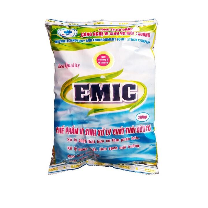 Combo Emzeo &amp; Emic Ủ phân đậu tương, phân cá, rác thải gia đình - Gói 200gr