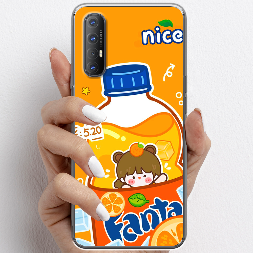 Ốp lưng cho Oppo Reno3, Reno3 Pro nhựa TPU mẫu Nước cam