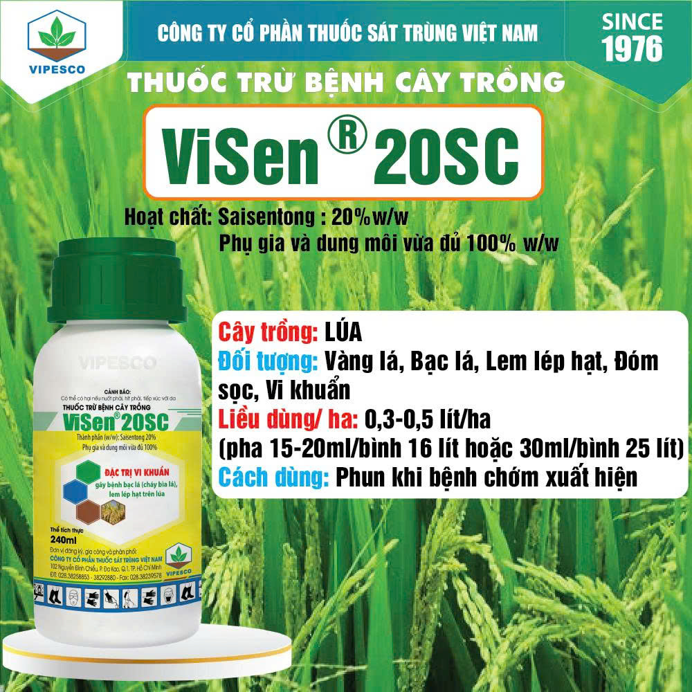 VISEN 20SC-240CC PET - THUỐC TRỪ BỆNH