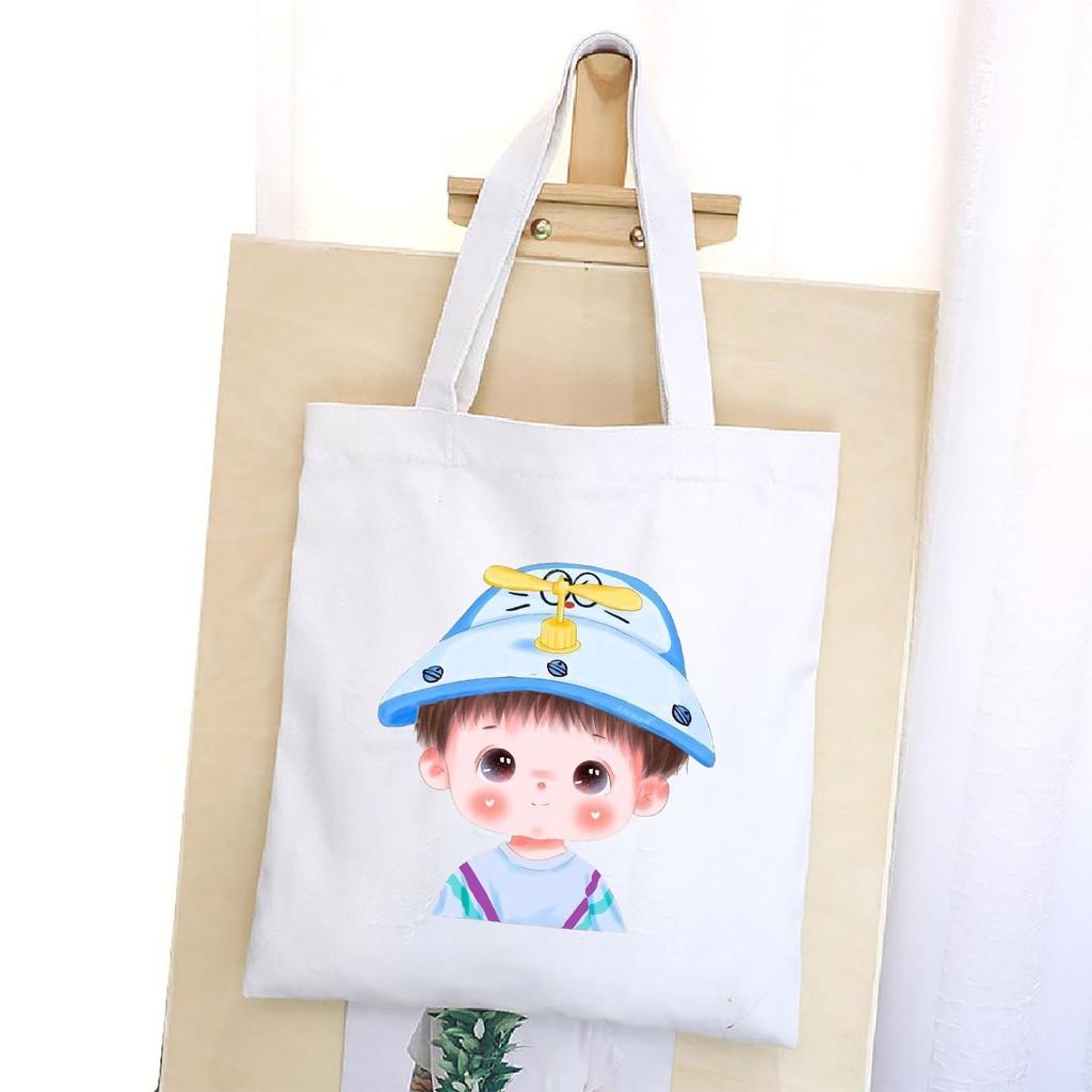 TÚI TOTE VẢI CANVAS CẶP ĐÔI ĐÁNG YÊU