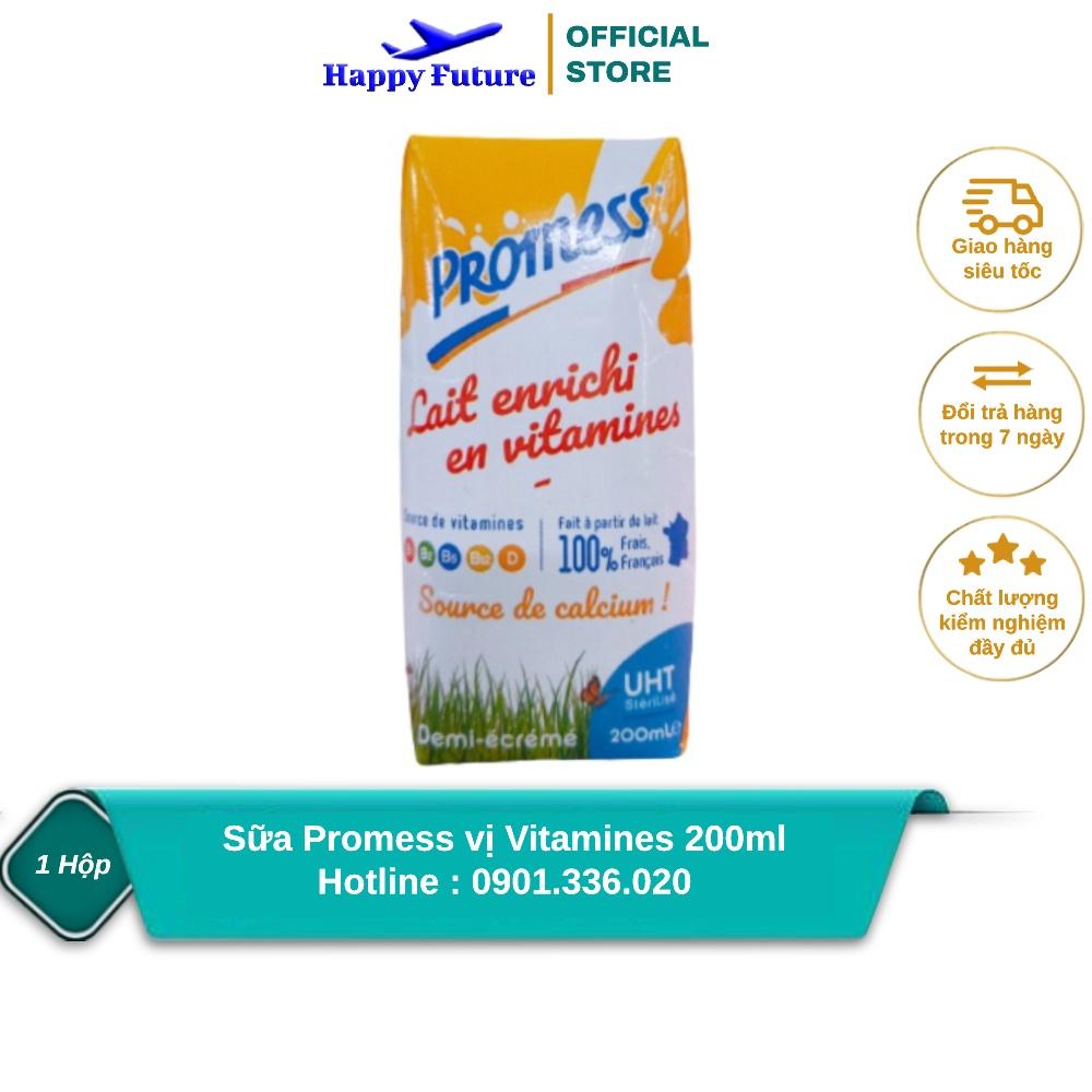 Hộp Sữa Tươi Promess Vitamin Canxi 200ml - Sữa nhập khẩu Pháp