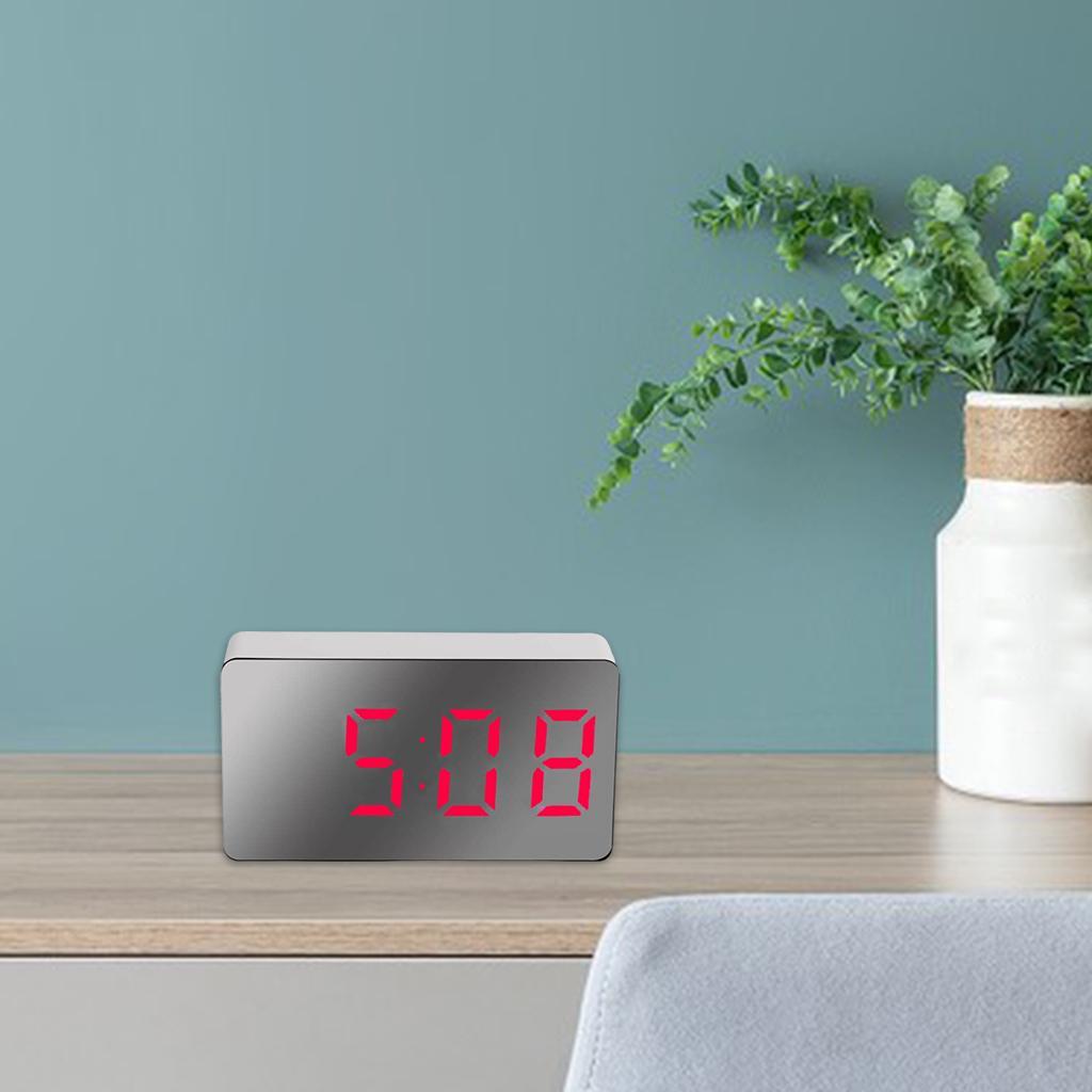 2X Digital Alarm Clock Large Date Snooze Time 3'' Table Clocks Decoration Red