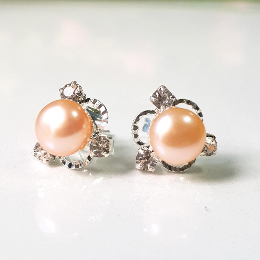 Bông Khuyên Tai Ngọc Trai Kiểu Nụ Cánh Sen - Trang Sức Cô Tấm - Lotus Pearl - CTJ6806