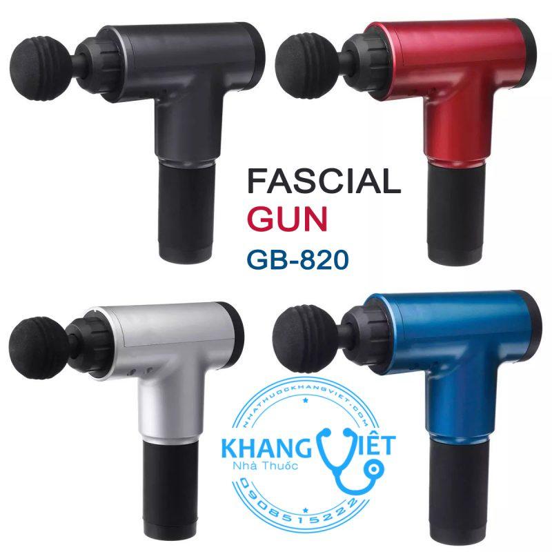 Máy massage cầm tay 4 đầu 6 chế độ - súng massage trị nhức mỏi vai gáy, đau giãn cơ