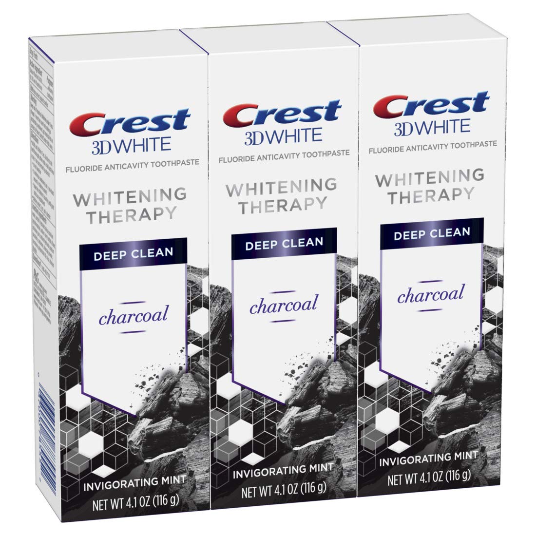 Kem đánh răng than hoạt tính của Mỹ Crest 3D White Charcoal Toothpaste 116g - Nhập khẩu Mỹ