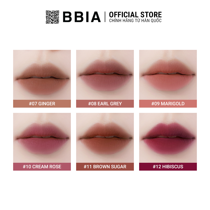 Son thỏi lì Bbia Last Powder Lipstick Version 2 (6 màu) 3.5g