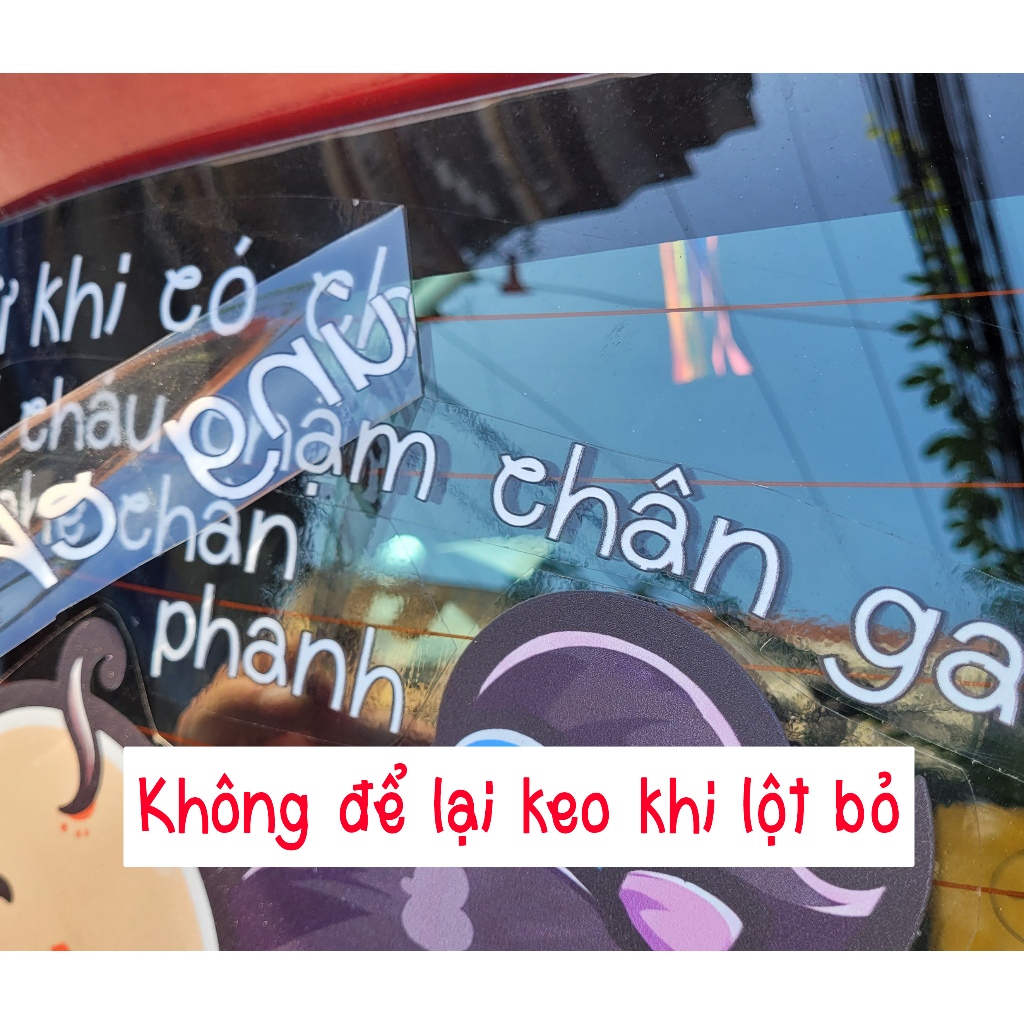 Decal dán xe, tem dán xe, Bò sữa bóp còi - thiết kế đặc biệt phủ sơn UV dán kính hậu ôtô Mày mò Store.