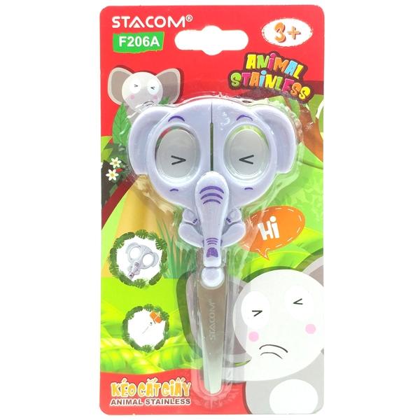 Kéo Học Sinh Animal Stainless - Stacom F206A - Elephant