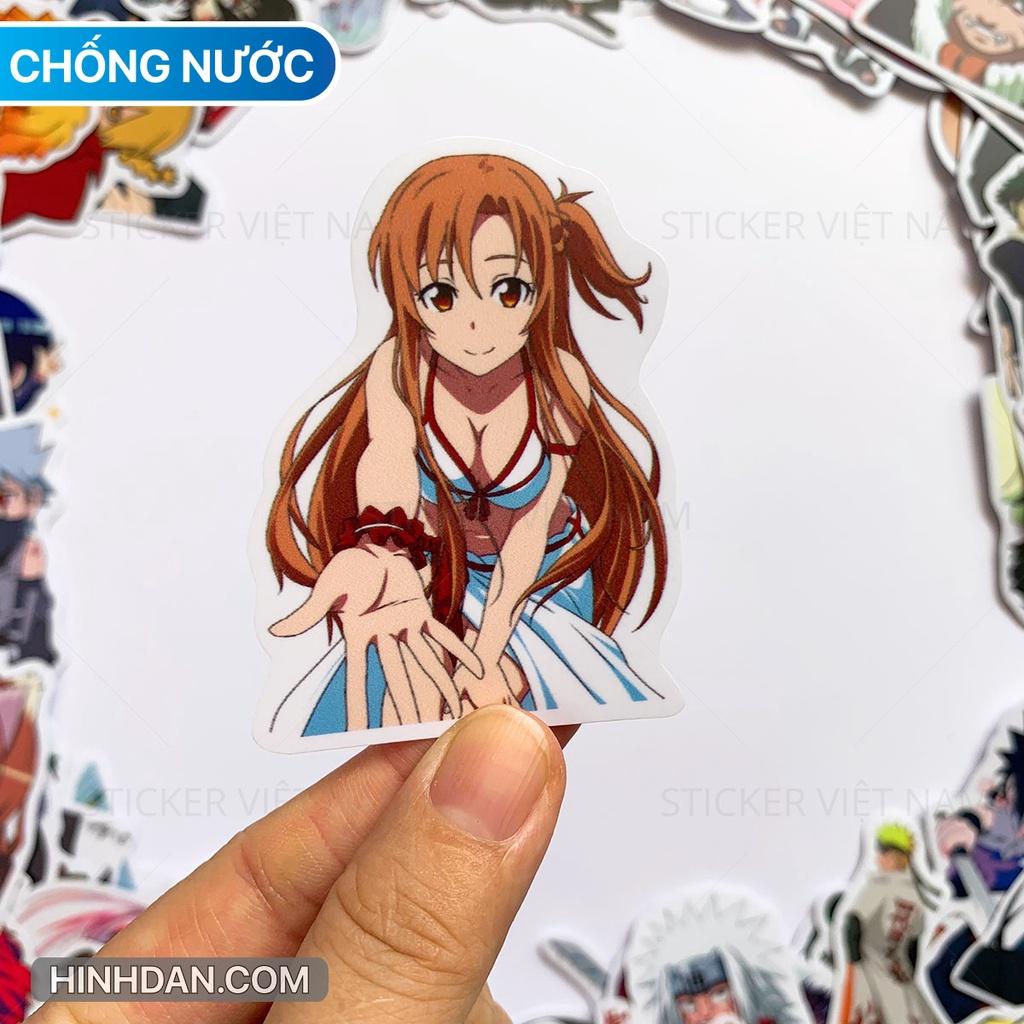 Sticker in hình ANIME Các nhân vật nổi tiếng Luffy, Zoro, Saitama, Levi Ackerman, Ichigo Kurosaki. . . chống nước