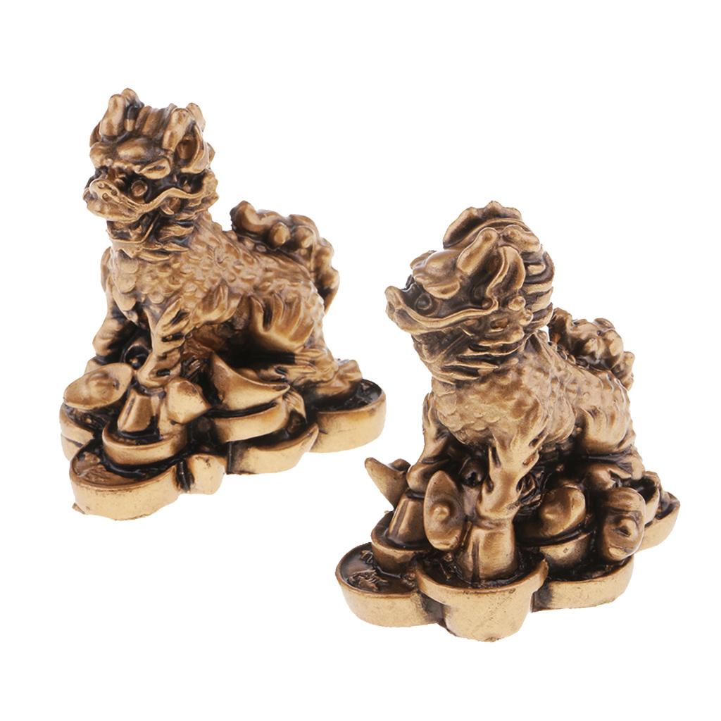 Phong Thủy Chi Lâm Cải May Mắn Tượng Đồ Mặc Nhà Bài Thủ Công