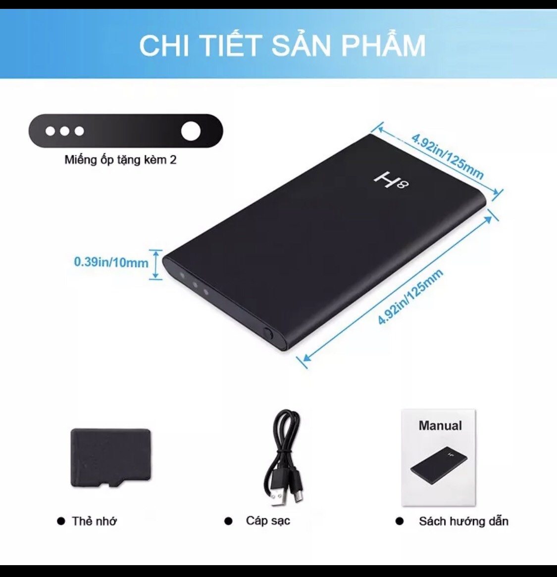 Camera Mini Sạc Dự Phòng, Camera Wifi Xem Xa, Camera Giám Sát Mini Chất Lượng 4K