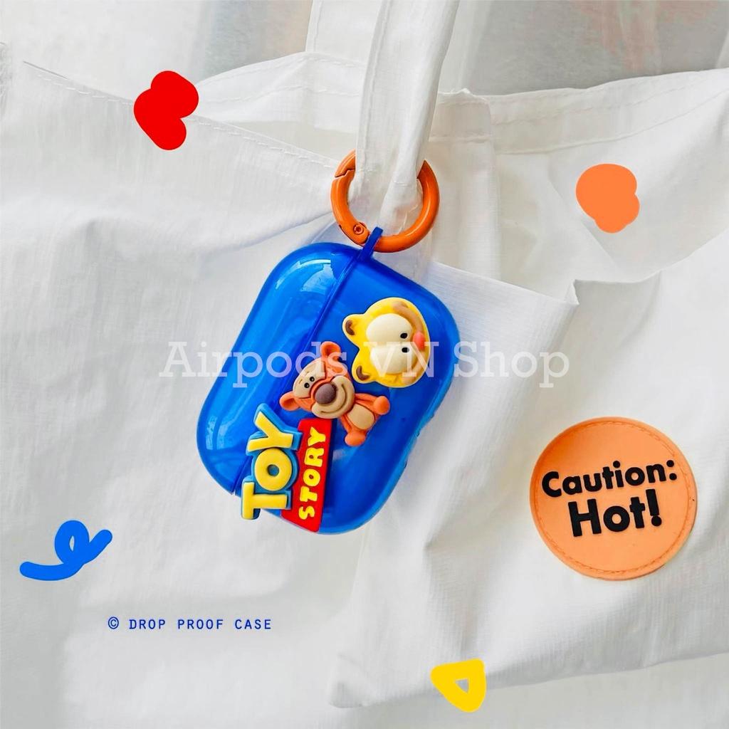 Ốp case dành cho Airpods 1/2, Airpods Pro silicon xanh kèm hình hổ, mèo kute 3d cao cấp