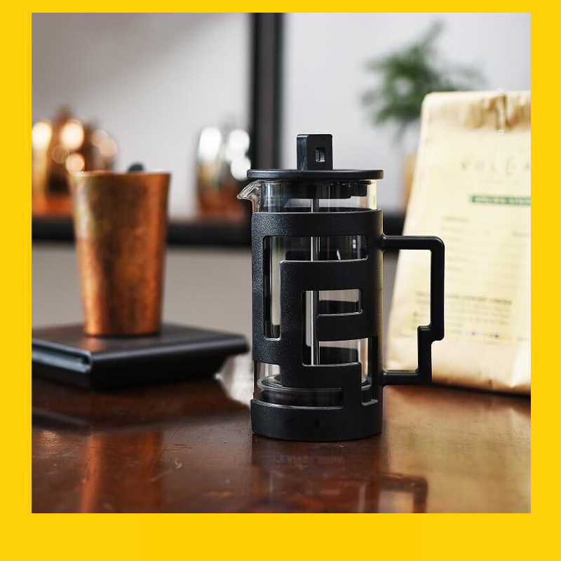 Bình pha cà phê French Press thủy tinh khung nhựa 350ml