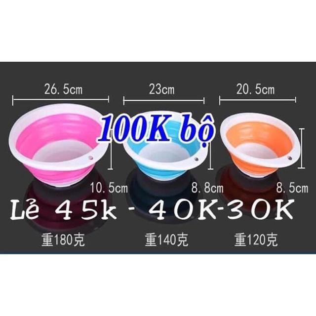 Bát trộn mồi câu nhựa Silica gel gấp gọn cực tiện