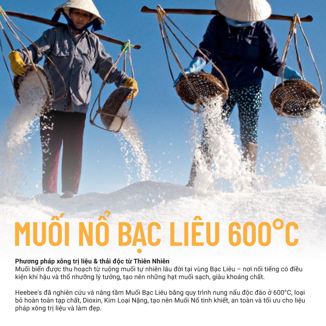Muối Xông Thảo Dược GIải Cảm &amp; Làm Đẹp Heebee's 100G