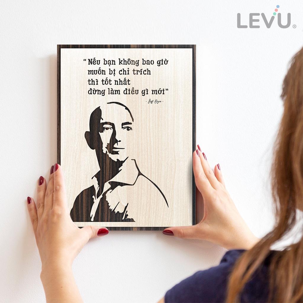 Tranh slogan câu nói hay ngắn gọn nổi tiếng của Jeff Bezos LEVU NT08