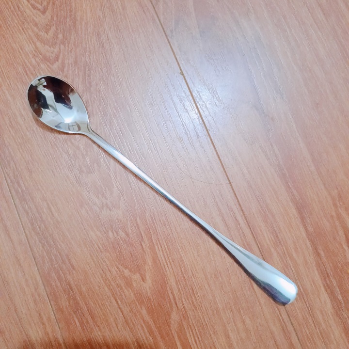 Thìa muỗng inox cán dài uống sinh tố, trà chanh mẫu trơn không gỉ cao cấp
