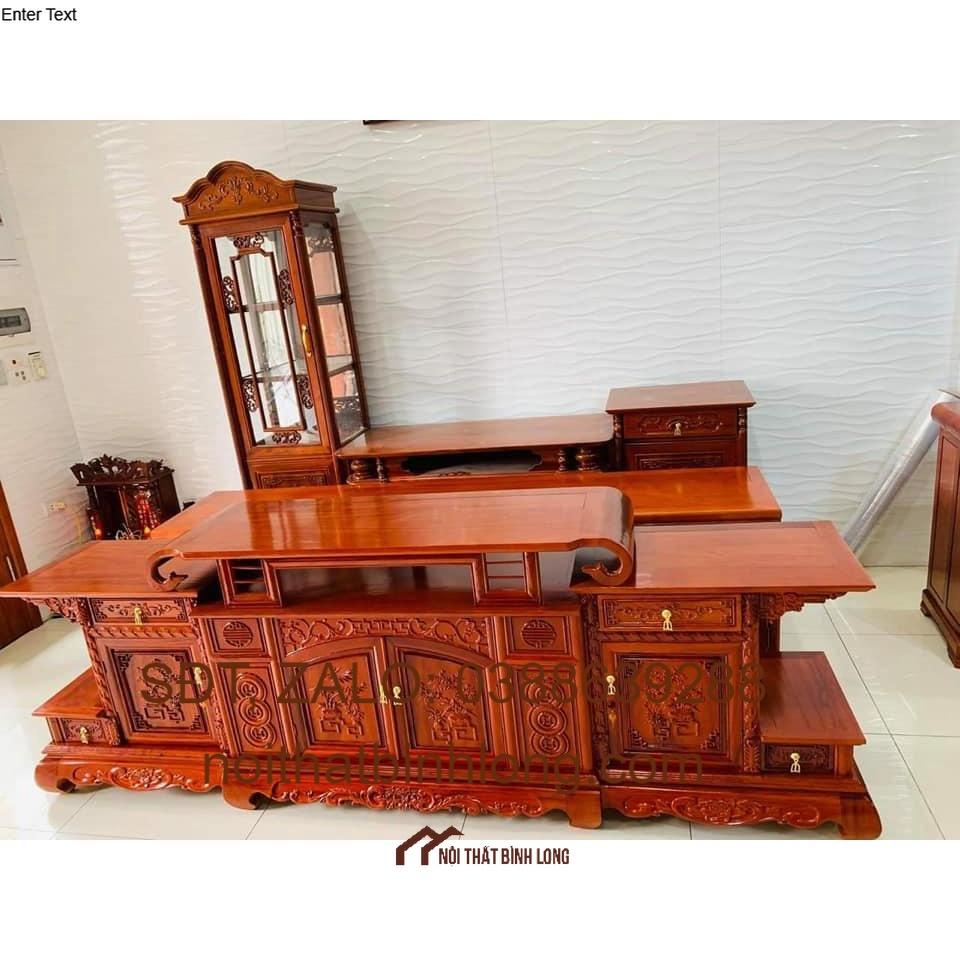 Kệ tivi Vòm gỗ hương đá