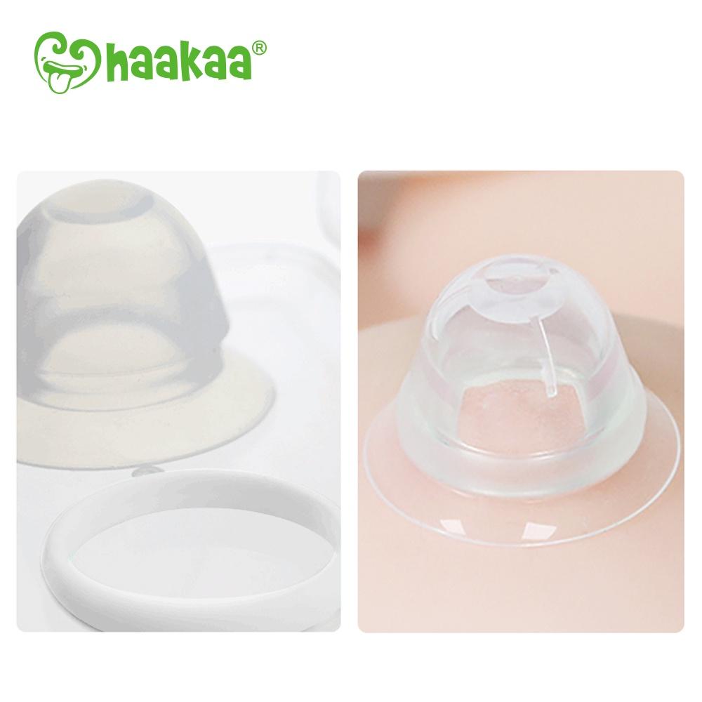 Dụng cụ kéo/hút đầu ti thụt Haakaa. Chất liệu silicone cao cấp, an toàn. Không chứa BPA, PVC và phthalate. Hộp 2 chiếc