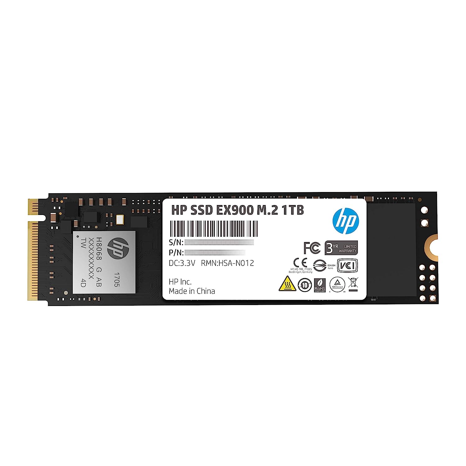 Ổ cứng SSD hiệu HP Model EX900 Plus M.2 NVMe 1TB - Hàng Chính Hãng