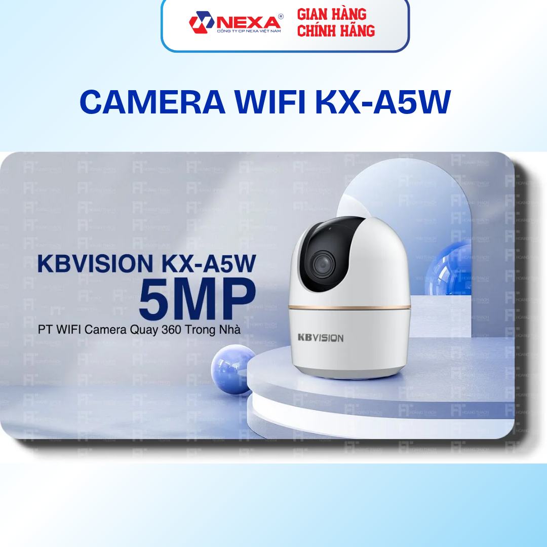 Camera Wifi KBVISION KX-A5W 5MP Xoay 360°, Đàm Thoại 2 Chiều, Cảnh Báo Chuyển Động, Hàng Chính Hãng