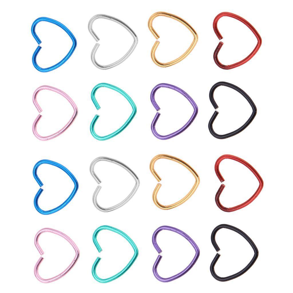 16pcs Stainless Steel Nose Labret Lip Rings Jewelry