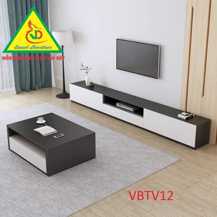 Combo Bàn trà và kệ tivi hiện đại cho phòng khách VBTV06- Nội thất lắp ráp Viendong Adv