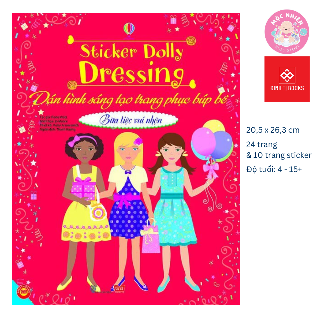 Sách Sticker Bóc Dán Quần Áo Búp Bê Cho Bé Gái - Sticker Dolly Dressing - Đinh Tị