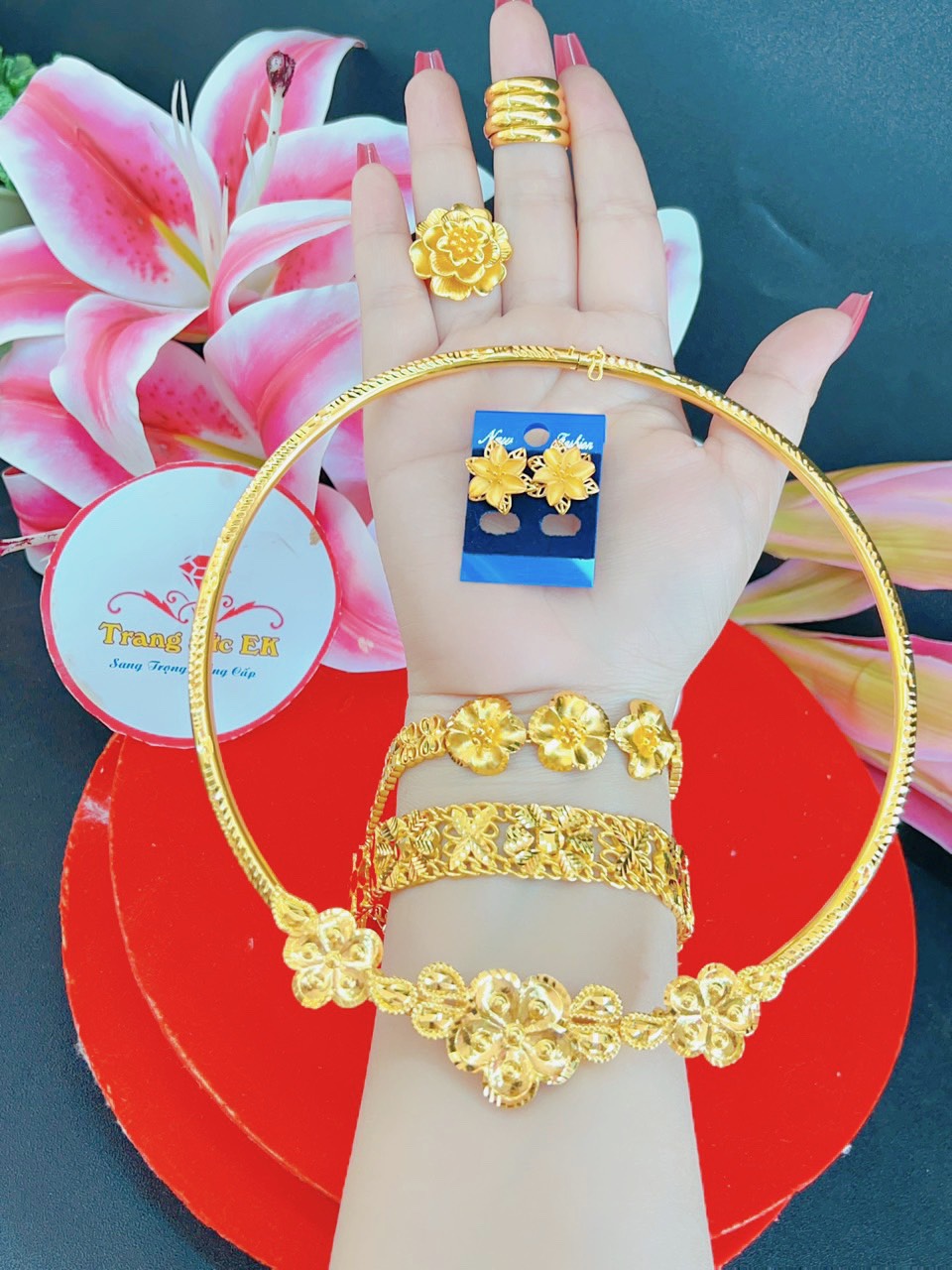 Bộ trang sức cưới chuẩn 24.k
