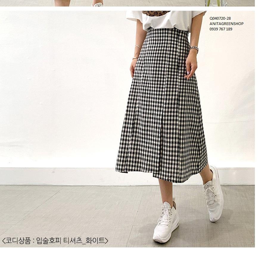 Q040720 CHÂN VÁY CARO LƯNG THUN