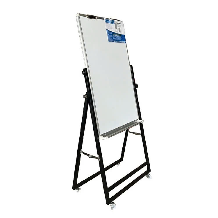 Bảng Flipchart sơn tĩnh điện màu đen 60x100cm-Mặt bảng trắng không ô ly-Bảng giá rẻ BAVICO