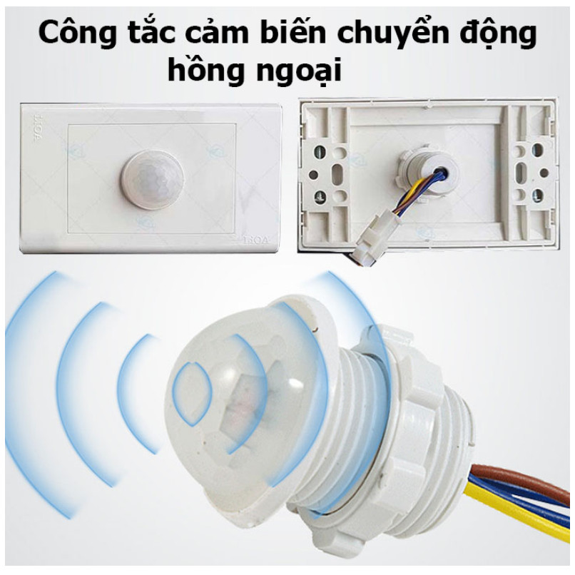 Công Tắc Cảm Biến Chuyển Động Hồng Ngoại trễ 25s cố định 40w-220v,Công tắc cảm biến chuyển động hồng ngoại , công tắc cảm biến chuyển động, công tắc cảm ứng chuyển động, công tắc cảm ứng hồng ngoại