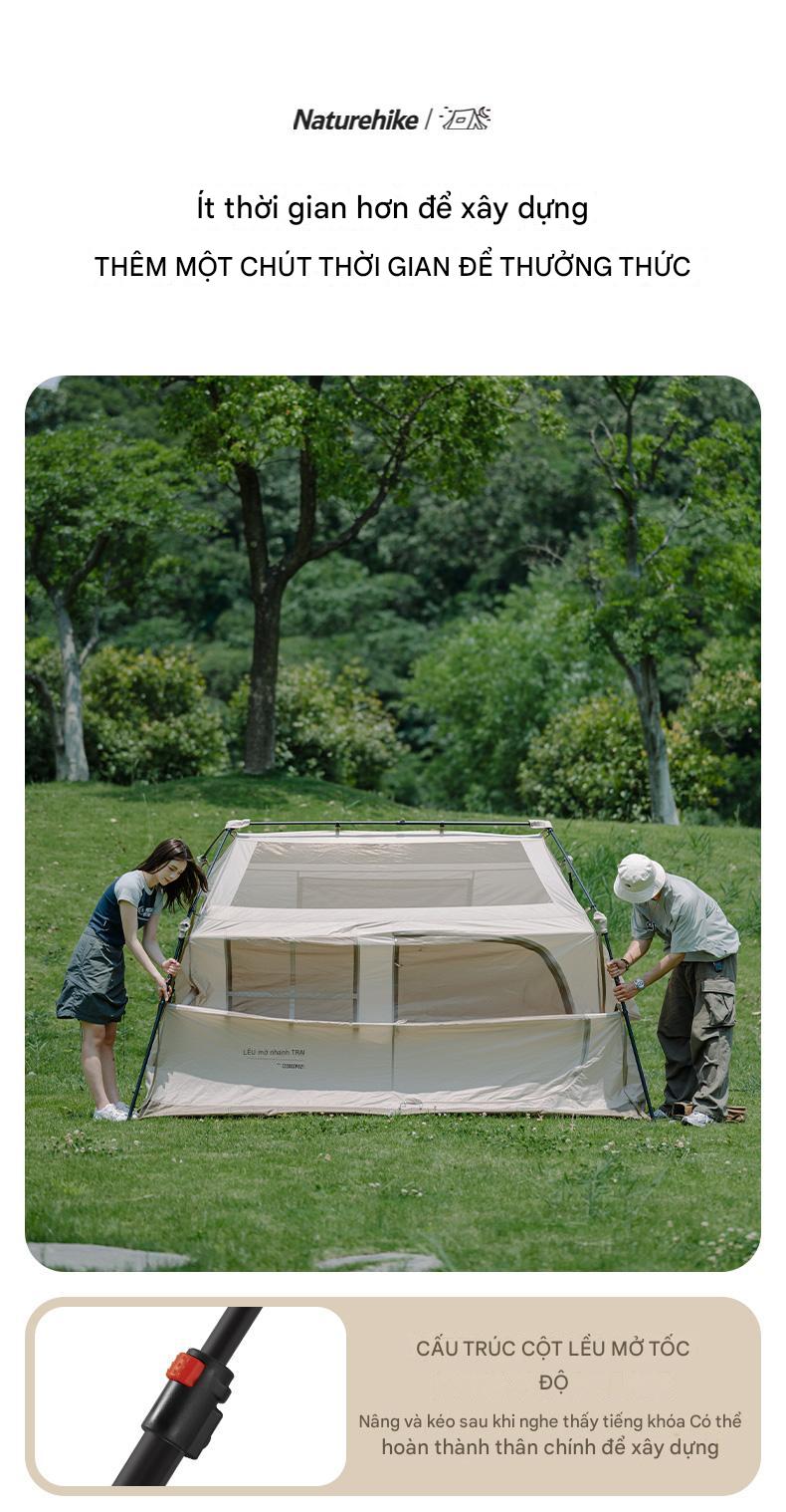 Lều Mở Nhanh Naturehike CNK2300ZP021 Village 6.0 Thế Hệ Hai Lều Hình Ngôi Nhà