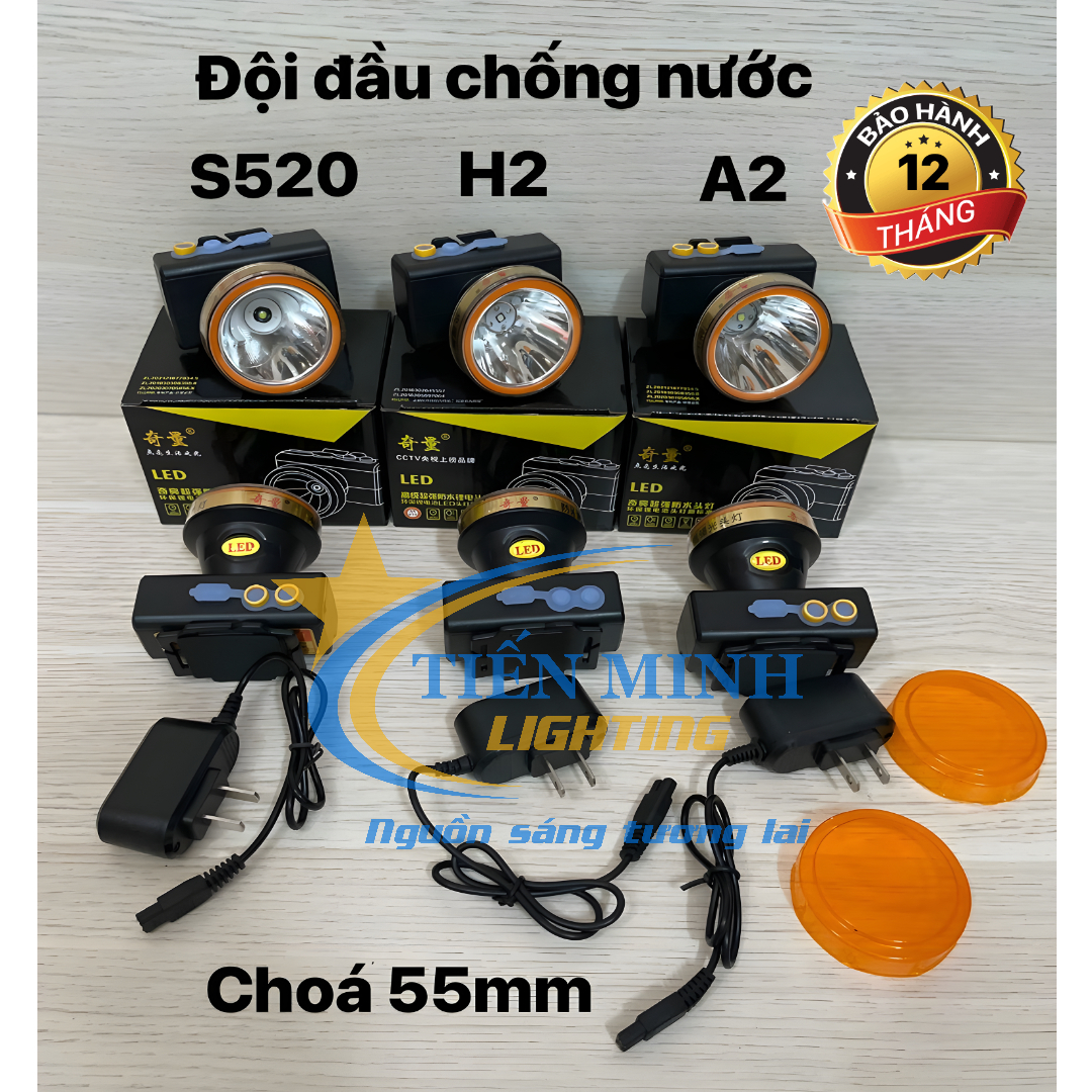 ĐÈN ĐỘI ĐẦU NĐ-A2 (50W) - ĐÈN ĐỘI CHỐNG NƯỚC - CHÓA 55mm, CHIP LED SIÊU SÁNG, THỜI GIAN SỬ DỤNG 5-12 GIỜ, ÁNH SÁNG TRẮNG HOẶC VÀNG