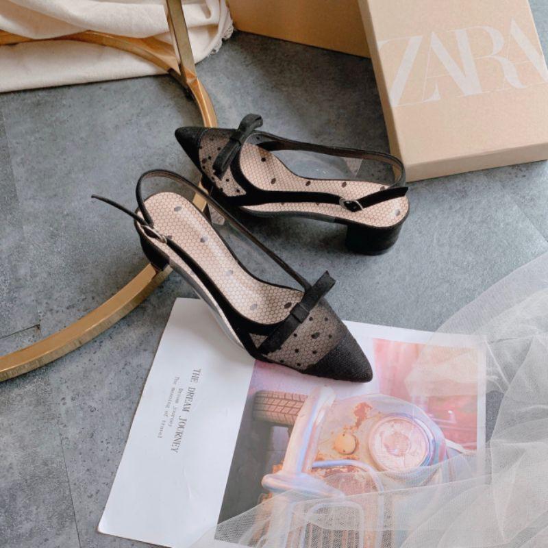 giày cao gót lưới và bệt lưới