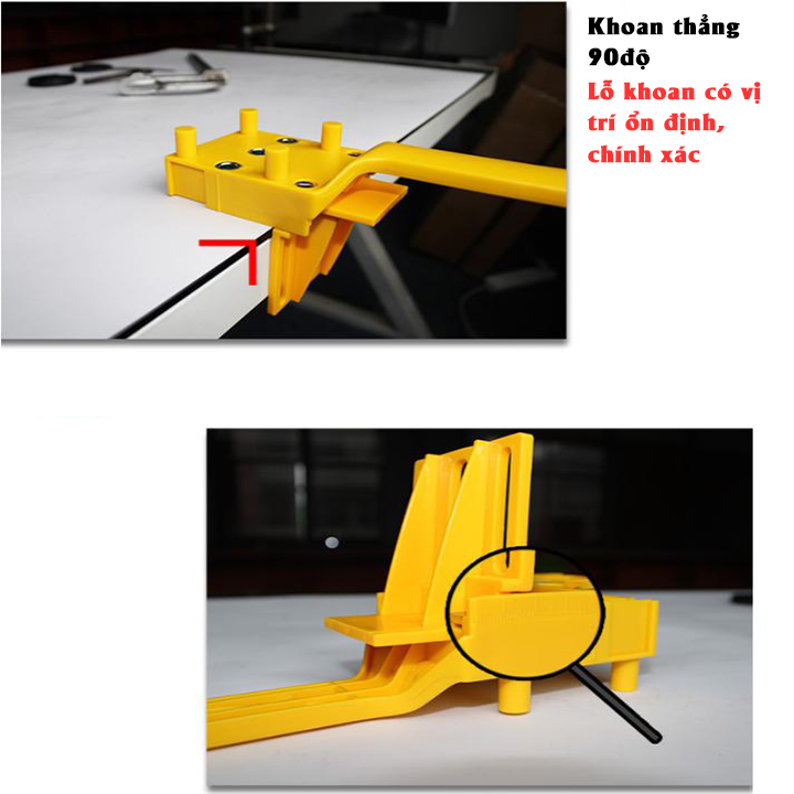 Bộ cữ khoan mộng gỗ thẳng mép tấm cầm tay 6-8-10mm 8 chi tiết