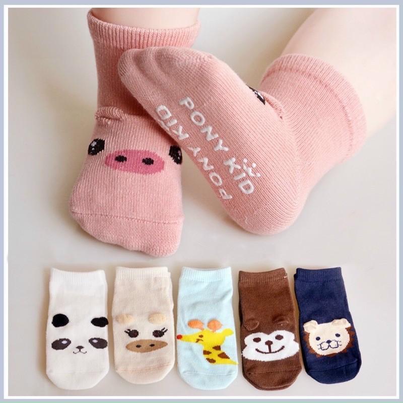 Set 2 Đôi Tất Chống Trượt Vớ Cho Bé Pony Cao Cổ Họa Tiết Thú Đáng Yêu Shop Mẹ Bí Đỏ PK85