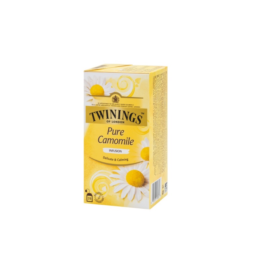 Trà TWININGS OF LONDON Pure Camomile hộp 25 gói x 1 g