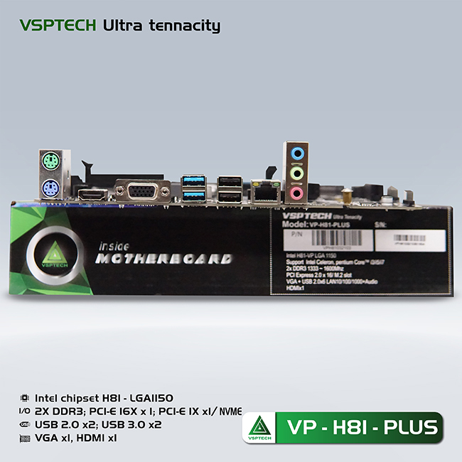 MAINBOARD VSPTECH H81-PLUS - Hàng chính hãng